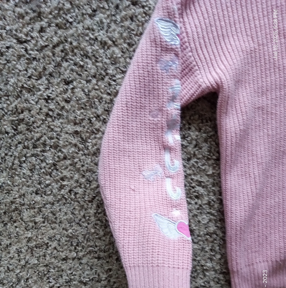 Hot Topic Women's Kawaii Wings Embroidered Cardigan Pink Size Medium / Small - Picture 8 of 10